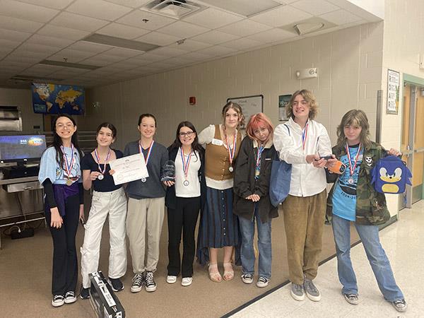 John Hopkin Middle STEM scholars participated in the Future City state-wide engineering competition, in which teams use recyclables and other unconventional materials to create their vision of a future city.